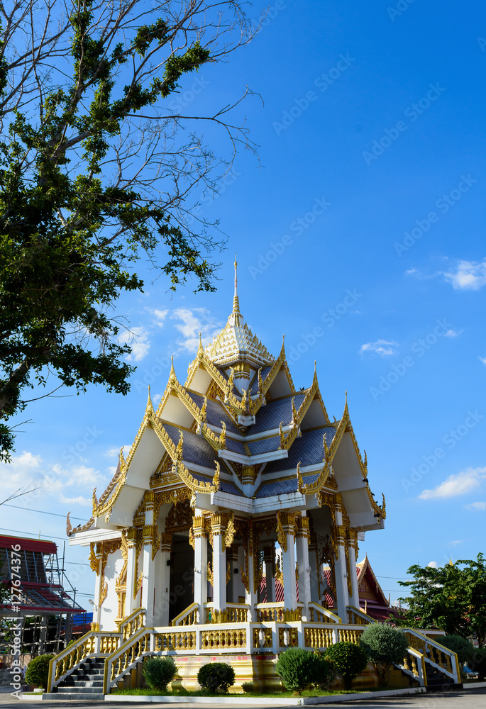 Thai Buddhist temple, Golden architecture. Thai Buddhist temple, Golden architecture.