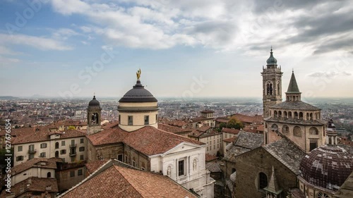 Wallpaper Mural Bergamo città alta view from above , Italy Torontodigital.ca