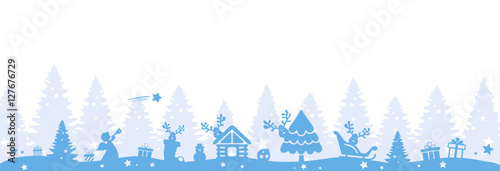 Weihnachtslandschaft mit Elchen