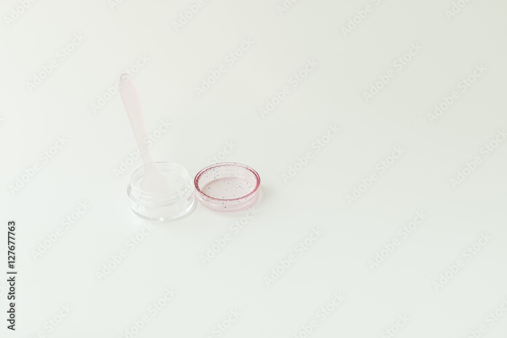 Empty Cosmetic bowl isolated on white Empty Cosmetic bowl isolated on white