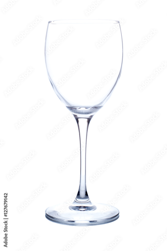 Wine glass isolated on white background.