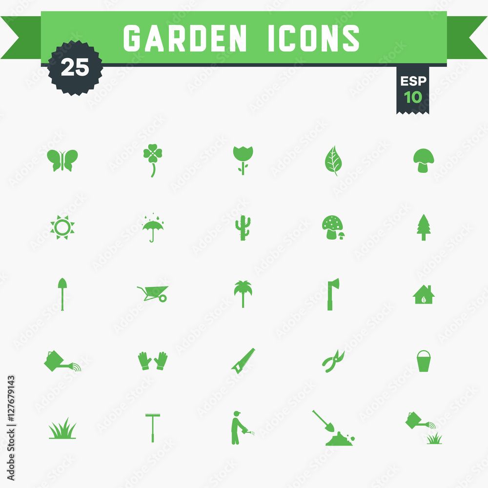 garden icon set garden icon set