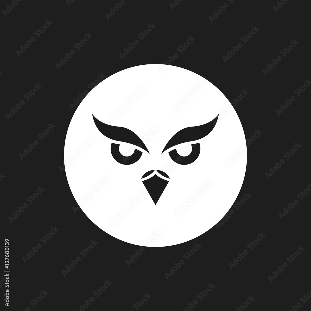 Owl Silhouette Logo or Icon Owl Silhouette Logo or Icon