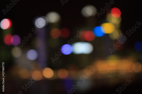 Colorful bokeh of city in night time © worrayuth