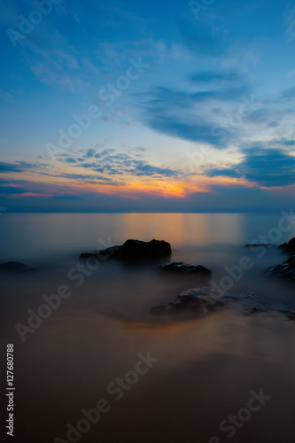 Colorful sunrise at Desaru Beach © Sunnyrain