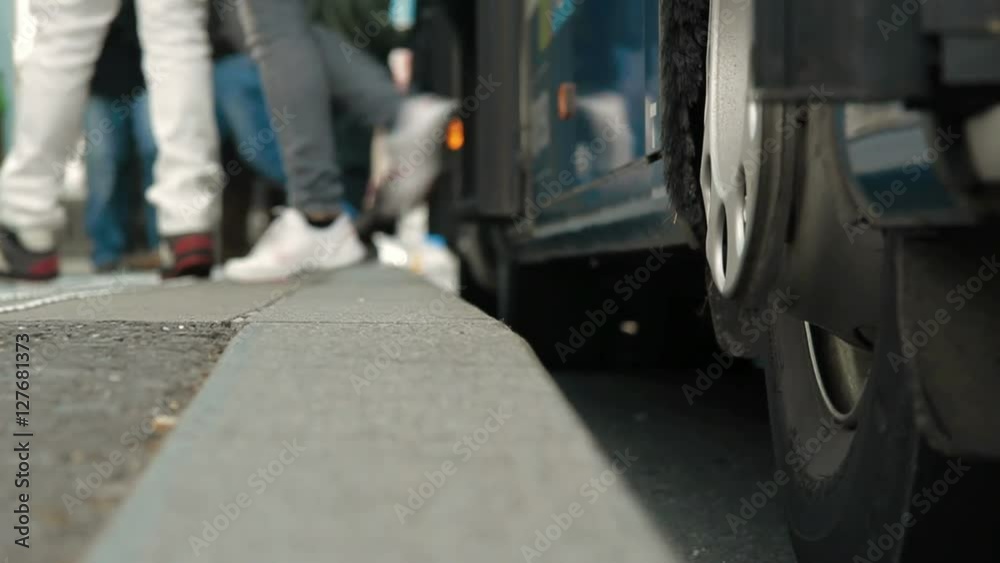 custom made wallpaper toronto digitalTramway and bus station focused on pedestrians feet. Find similar clips in our portfolio.