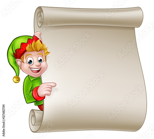 Santa Helper Elf Christmas Scroll