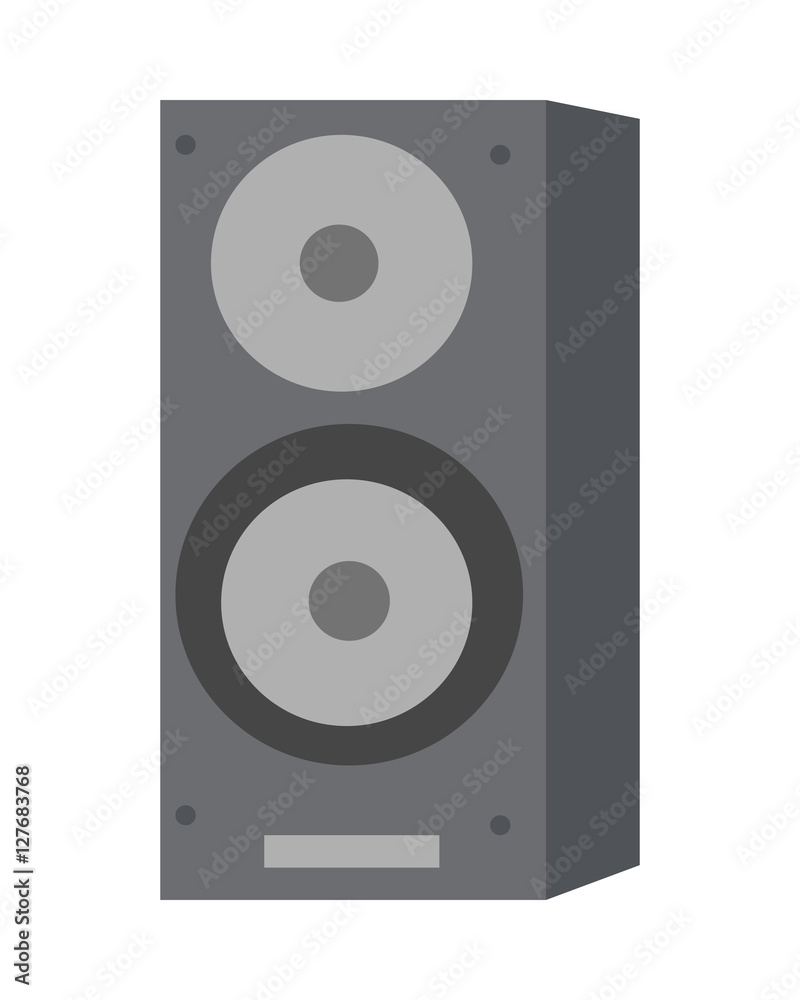 Musical Loud Speaker Isolated. Acoustic Amplifier. Musical Loud Speaker Isolated. Acoustic Amplifier.