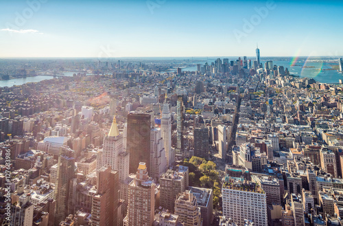 Fototapeta Naklejka Na Ścianę i Meble -  Aerial view of Midtown Manhattan - New York, USA