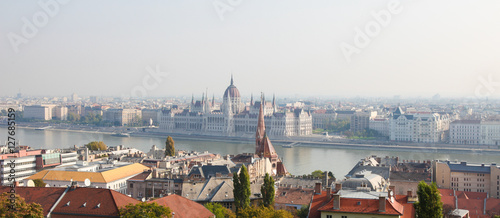 View on center of Budapest by the Danube in Hungary