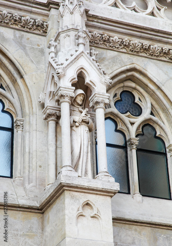 Statue of a Saint at Matthias Church in Budapest, Hungary