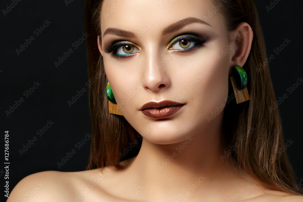 Portrait of young woman with beautiful makeup Portrait of young woman with beautiful makeup