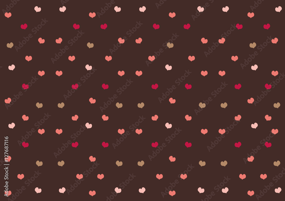 Pink hearts on chocolate brown background | sweet cute pattern wallpaper | valentine day celebrate Pink hearts on chocolate brown background | sweet cute pattern wallpaper | valentine day celebrate