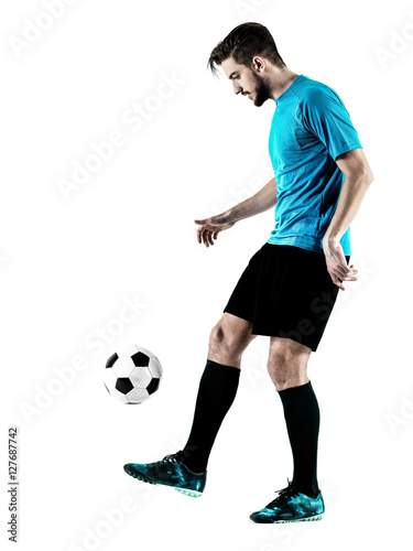 Soccer player Man Isolated