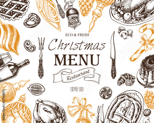 Vector illustration sketch - Greeting cards and holiday design.