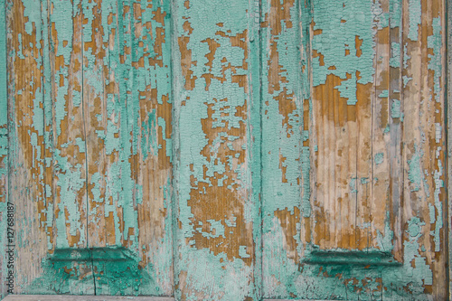 Image Of Brown And Green Old Wooden Texture © dashtik