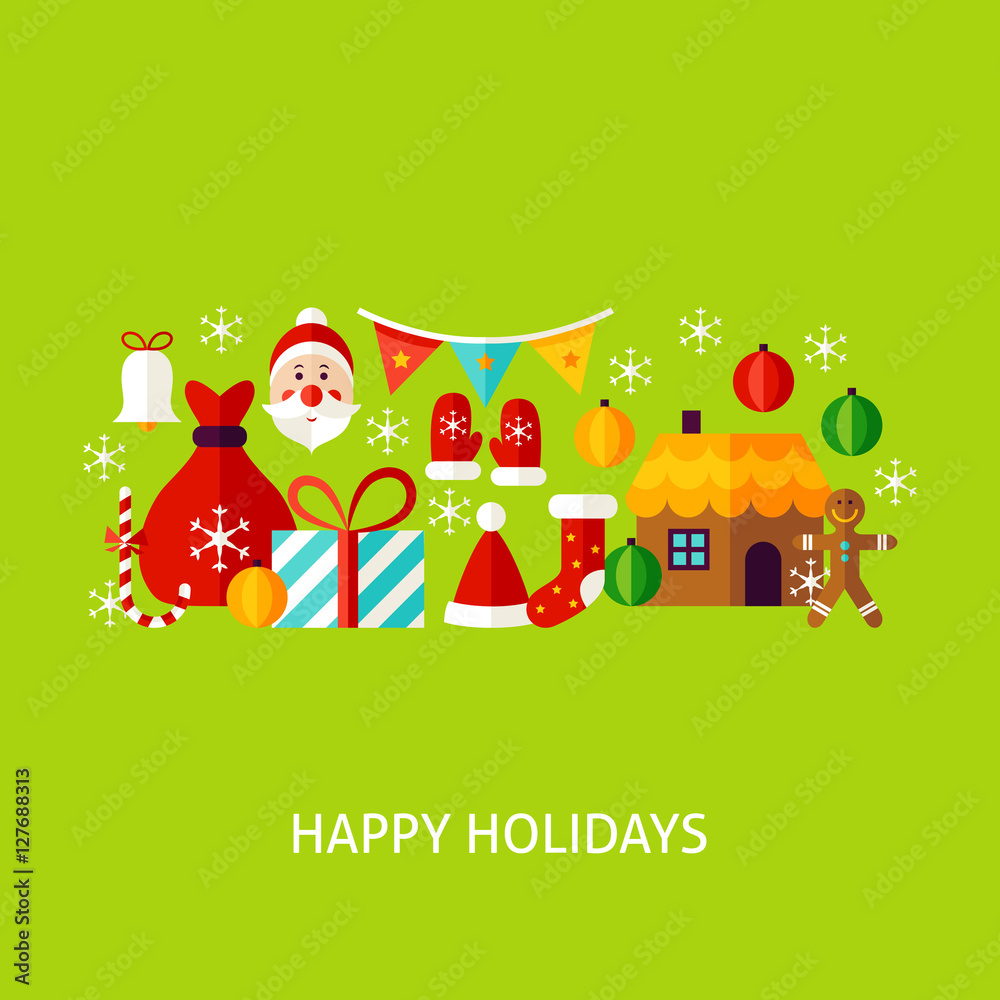Fototapeta premium Happy Holidays Greeting Concept