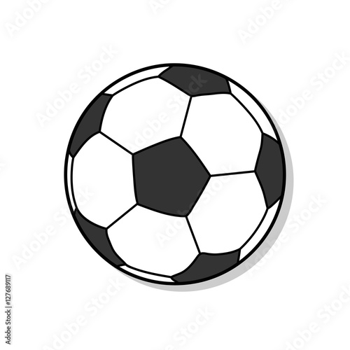 Football Soccer Sport Ball. A hand drawn vector illustration of a soccer ball.