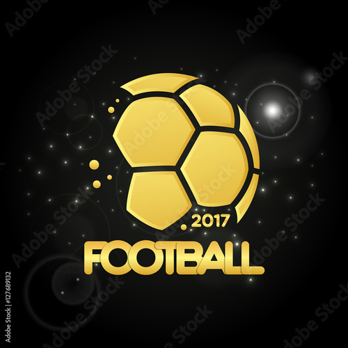 Abstract golden soccer ball