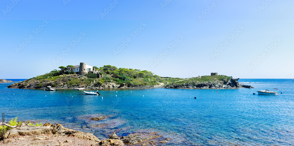 small islet in a coastal village of Mediterranean sea - 