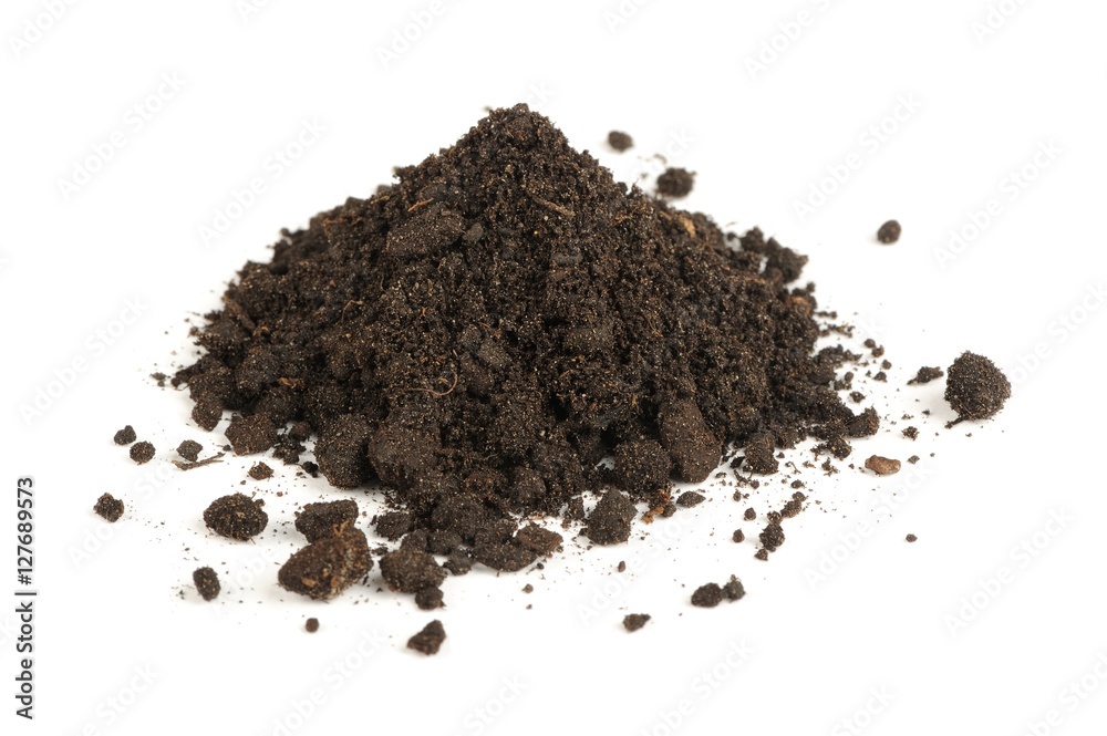 Pile of Soil Isolated on White Background Pile of Soil Isolated on White Background