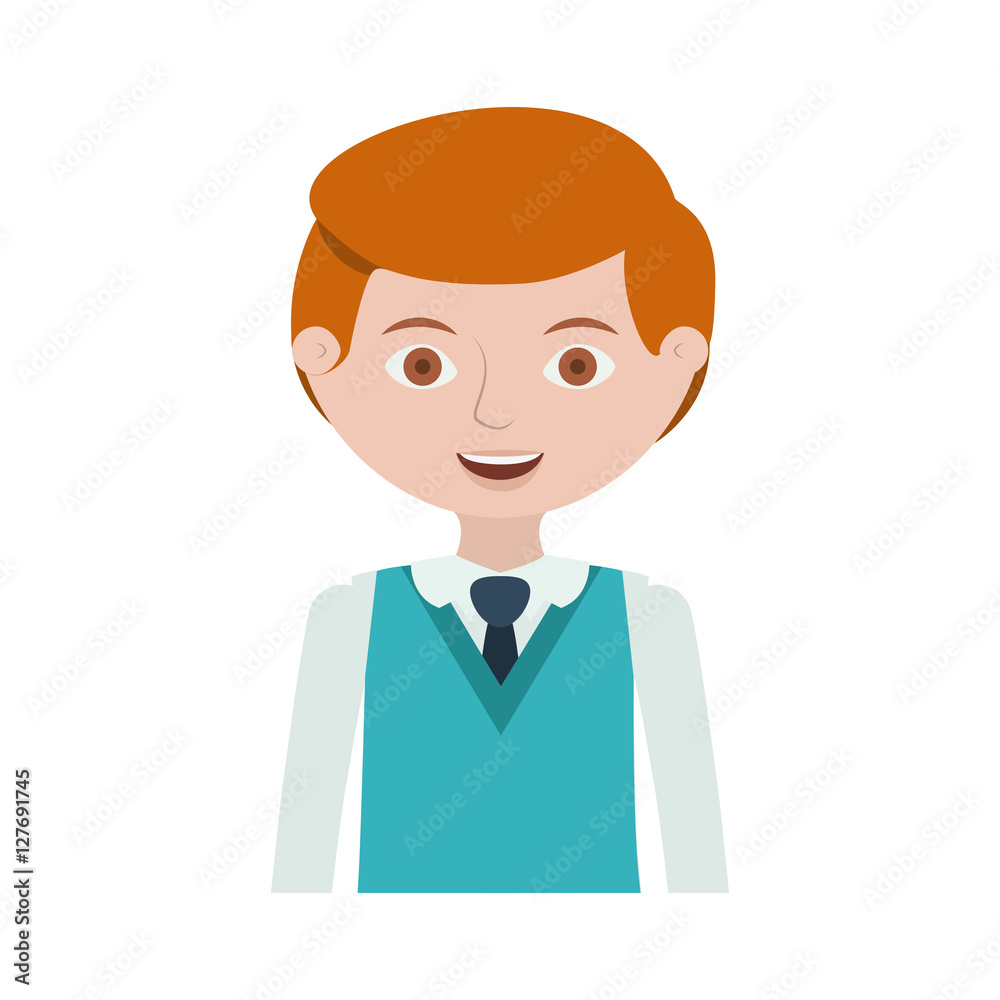 half body redhead man with formal suit and tie vector illustration half body redhead man with formal suit and tie vector illustration