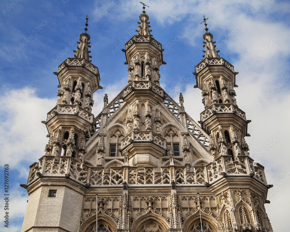 Spires of the Town Hall of Leuven