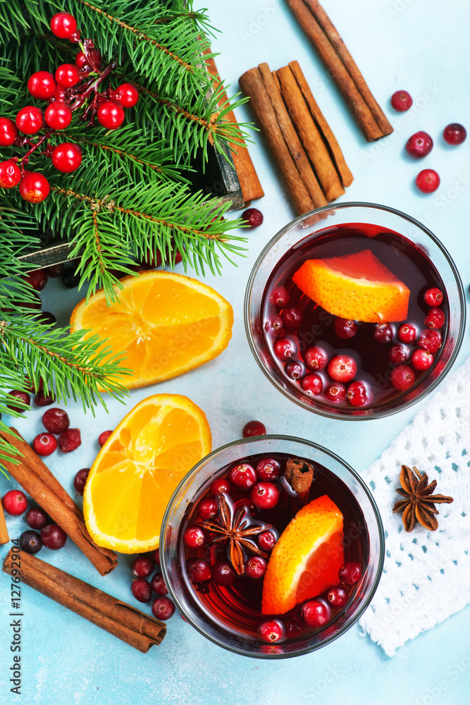 Fototapeta premium christmas drink