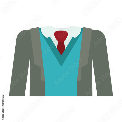 full formal attire with tie vector illustration