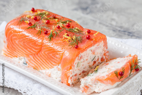 Billede på lærred Delisius salmon terrine