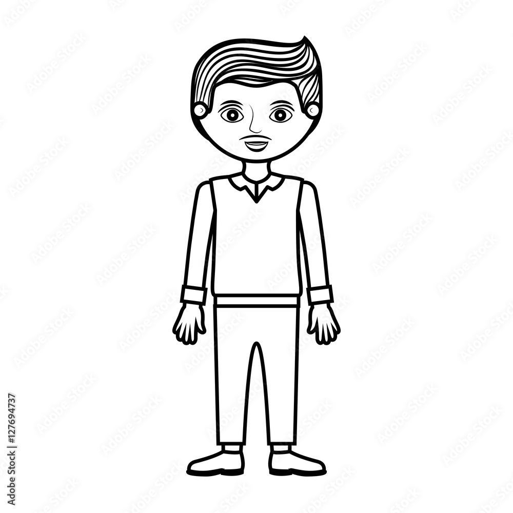 guy silhouette with formal suit and pants vector illustration guy silhouette with formal suit and pants vector illustration