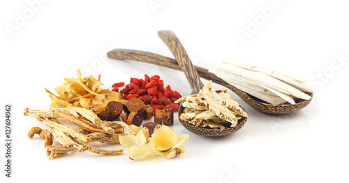 Group of chinese medicine herbs