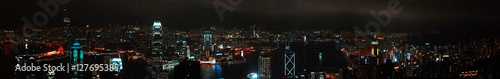 Victoria Peak view in Hong Kong panorama. Island at night/ © ramachstudio