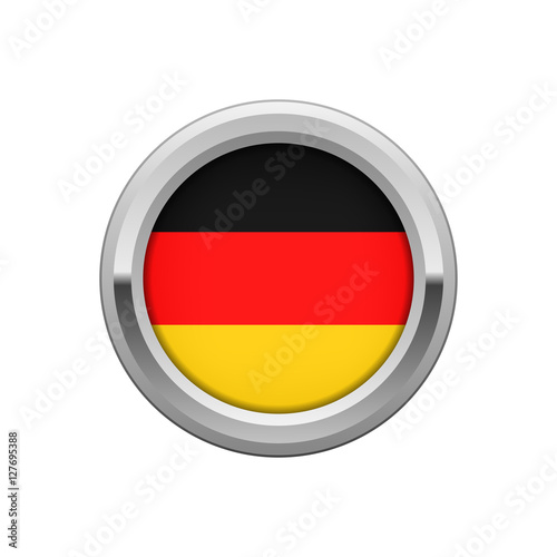 Free Download Round silver badge with German flag - GFXLoad