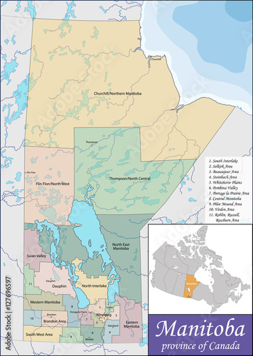 Map of Manitoba photo