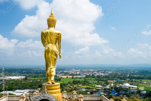 big standing golden Buddha statue