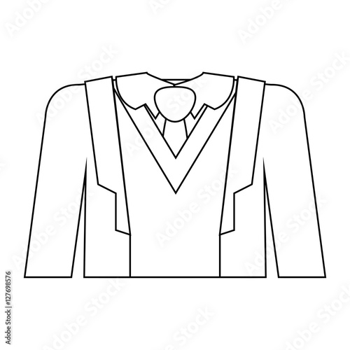 full formal attire with tie vector illustration