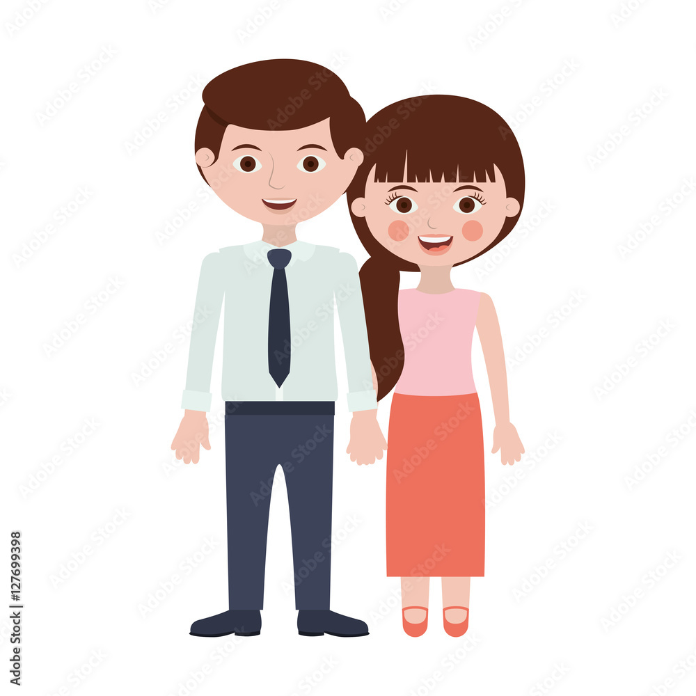 persons togheter with hands entwined vector illustration persons togheter with hands entwined vector illustration