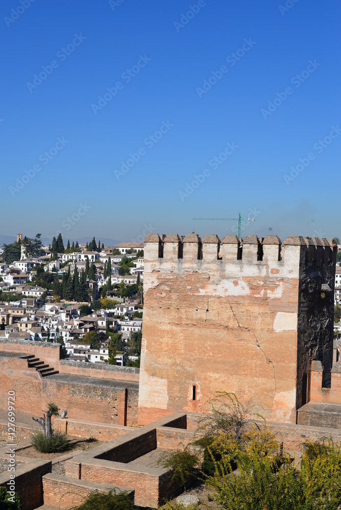 Alcazaba Alhambra Granada in Andalusien