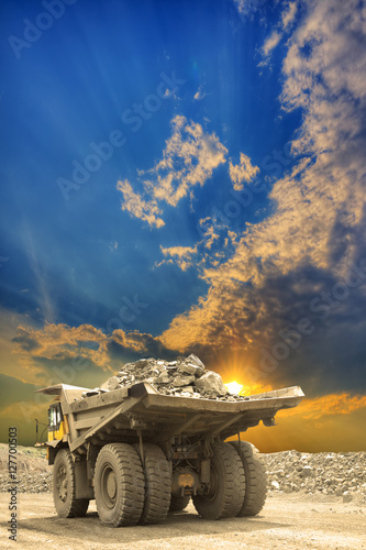 Heavy mining truck