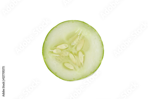 Cucumber isolated on the white background.