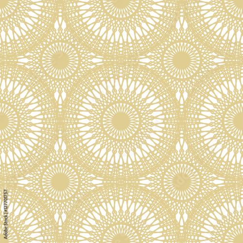 Seamless abstract lace guilloche ornament isolated on white (transparent) background. Elegant wrapping pattern design. Vector illustration eps