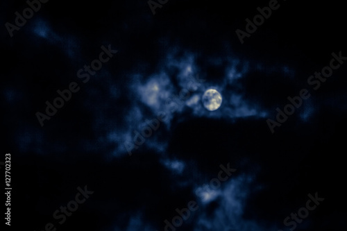 Fototapeta Naklejka Na Ścianę i Meble -  Defocused Night Sky and Moon