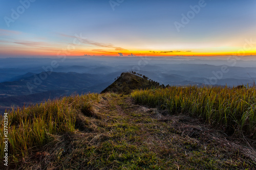 On top view Phu Lanka Mountain