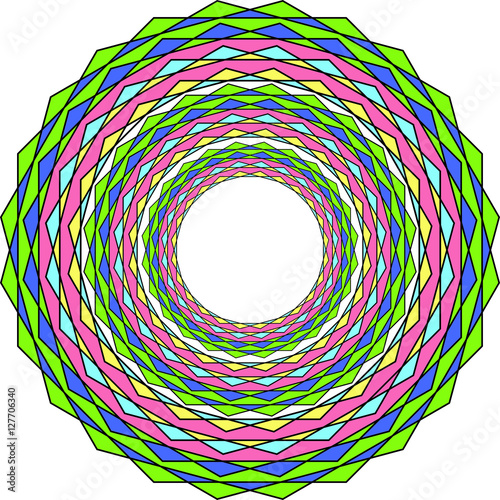 Multicolored flower pattern
