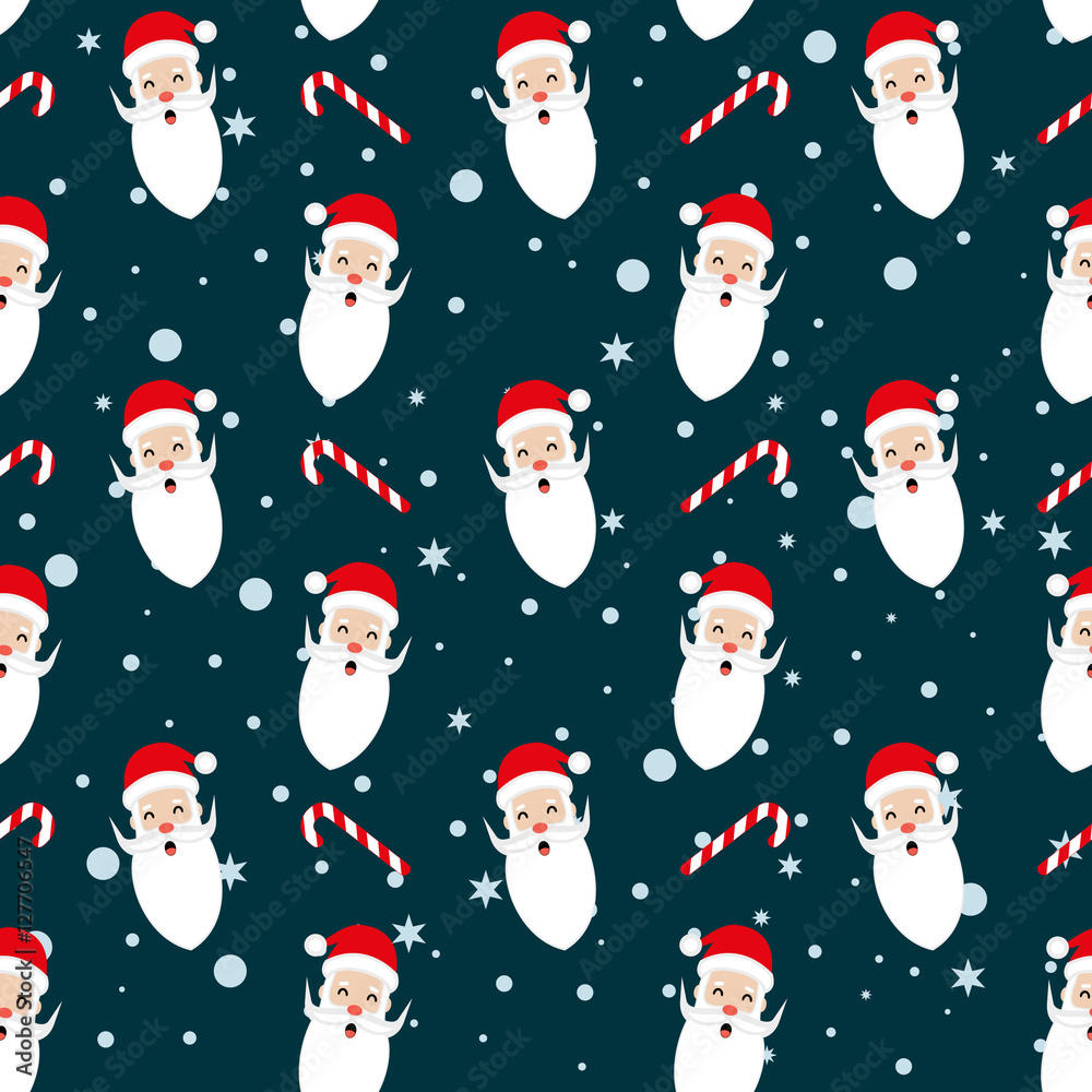vector of christmas pattern with santa Claus. New Years. Santa songs