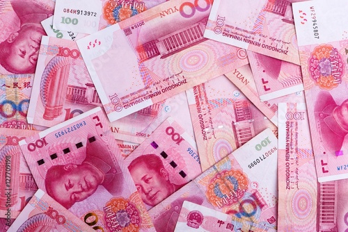 Background of many Chinese 100 RMB Yuan notes