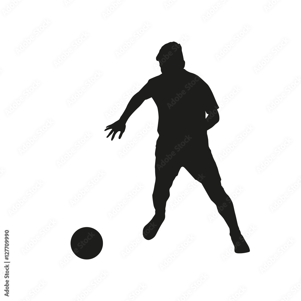 Soccer player vector silhouette