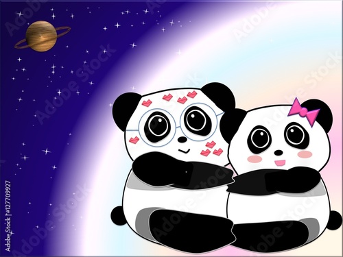 Panda love radiating to the universe