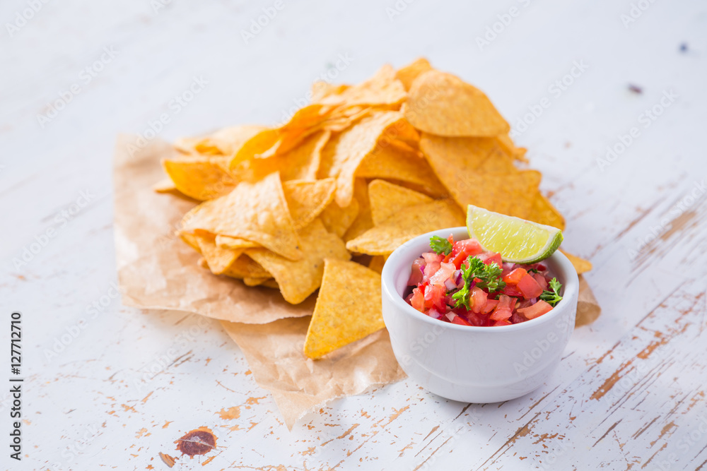 Nachos and salsa sauce ingredients Nachos and salsa sauce ingredients